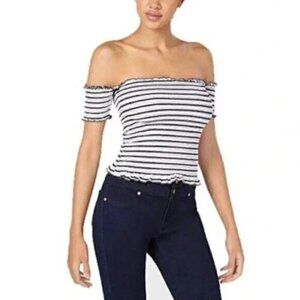 ALMOST FAMOUS Smocked Crop Top NWT SMALL